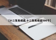 【十二生肖成语,十二生肖成语500个】