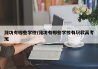 潍坊有哪些学校/潍坊有哪些学校有职教高考班