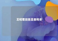 王昭君琵琶出塞和亲 王昭君出塞弹琵琶做的好事