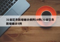 31省区市新增确诊病例10例/31省区市新增确诊5例