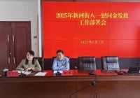 新河街退役军人服务站召开八一慰问金发放工作部署会