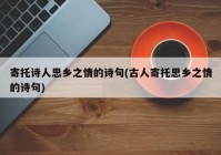 寄托诗人思乡之情的诗句(古人寄托思乡之情的诗句)
