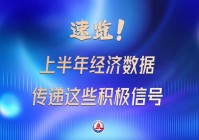 速览!上半年经济数据传递这些积极信号