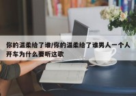 你的温柔给了谁/你的温柔给了谁男人一个人开车为什么要听这歌