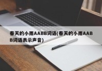 春天的小雨AABB词语(春天的小雨AABB词语表示声音)