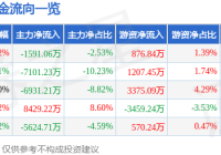 股票行情快报：网宿科技（300017）9月10日主力资金净卖出159106万元