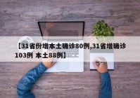 【31省份增本土确诊80例,31省增确诊103例 本土88例】