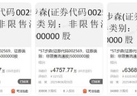 ST步森1672万股被拍卖成交价约合950元股
