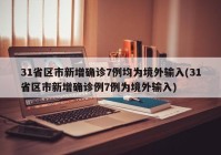 31省区市新增确诊7例均为境外输入(31省区市新增确诊例7例为境外输入)