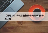 【限号2023年3月最新限号时间表,限号2022】
