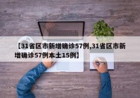 【31省区市新增确诊57例,31省区市新增确诊57例本土15例】
