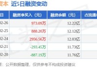 国投资本:2月26日融资净买入97309万元连续3日累计净买入481785万元