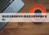 表达思念牵挂的句子(表达思念牵挂的图片文字)