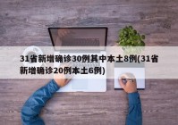 31省新增确诊30例其中本土8例(31省新增确诊20例本土6例)