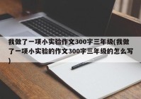 我做了一项小实验作文300字三年级(我做了一项小实验的作文300字三年级的怎么写)