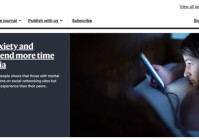 Nature头条:有抑郁、焦虑等心理健康问题的青少年刷手机时间更长