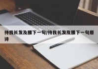 待我长发及腰下一句/待我长发及腰下一句原诗