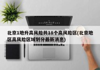 北京1地升高风险共18个高风险区(北京地区高风险区域划分最新消息)