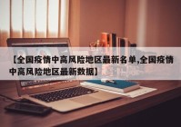 【全国疫情中高风险地区最新名单,全国疫情中高风险地区最新数据】